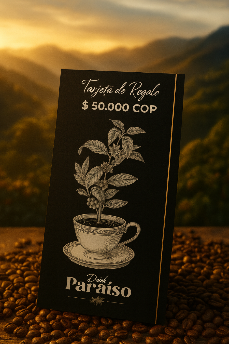 Tarjetas de Regalo Café Drink Paraíso